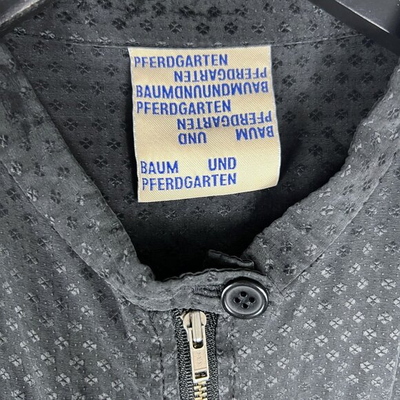 Baum und Pferdgarten 100% Silk Roll Tab Sleeve Mini Dress in Black Size 40 / 10 - Picture 4 of 12